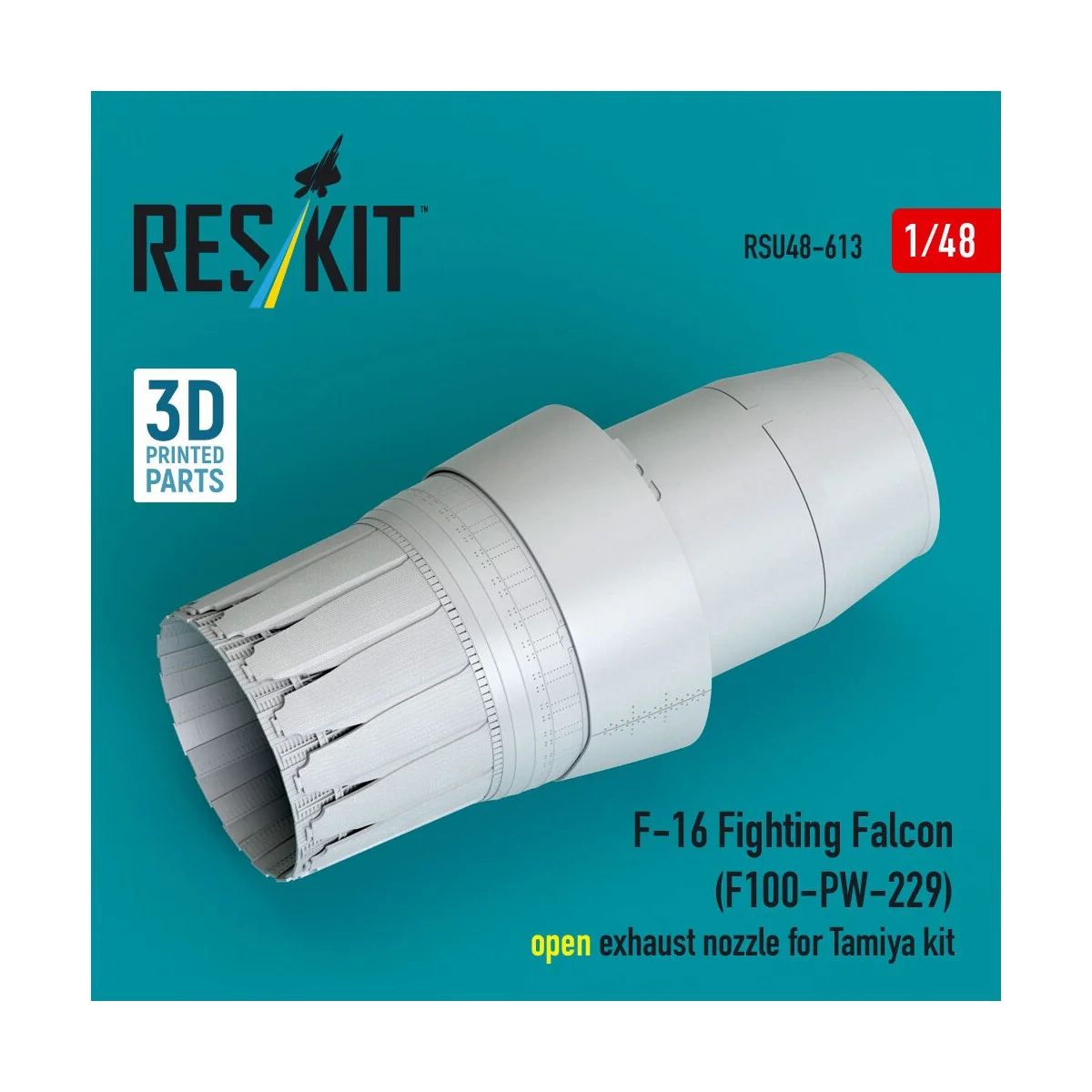 F-16 Fighting Falcon (F100-PW-229) open exhaust nozzle for Tamiya k...