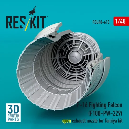 F-16 Fighting Falcon (F100-PW-229) open exhaust nozzle for Tamiya k...