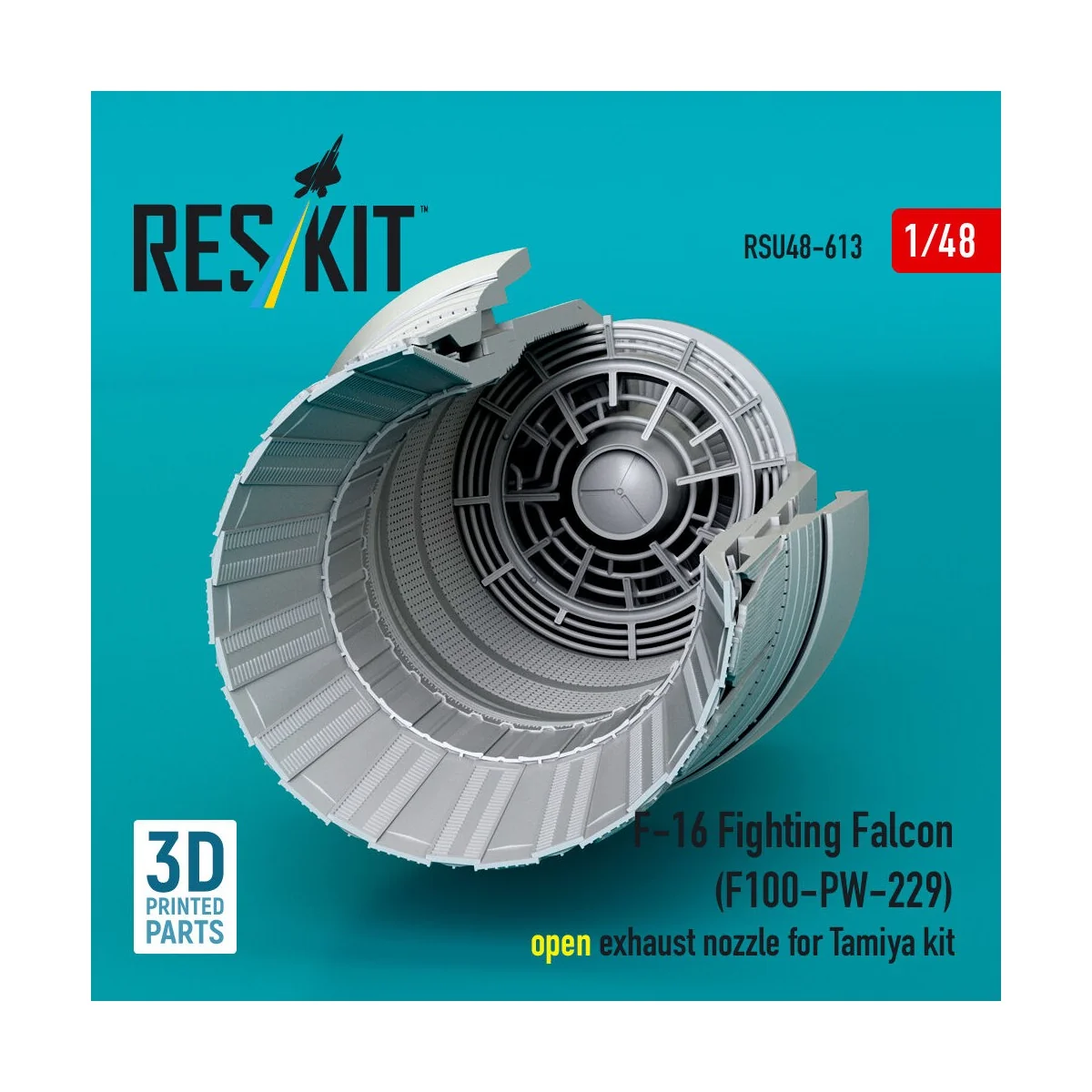 F-16 Fighting Falcon (F100-PW-229) open exhaust nozzle for Tamiya k...