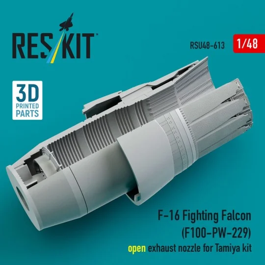 F-16 Fighting Falcon (F100-PW-229) open exhaust nozzle for Tamiya k...