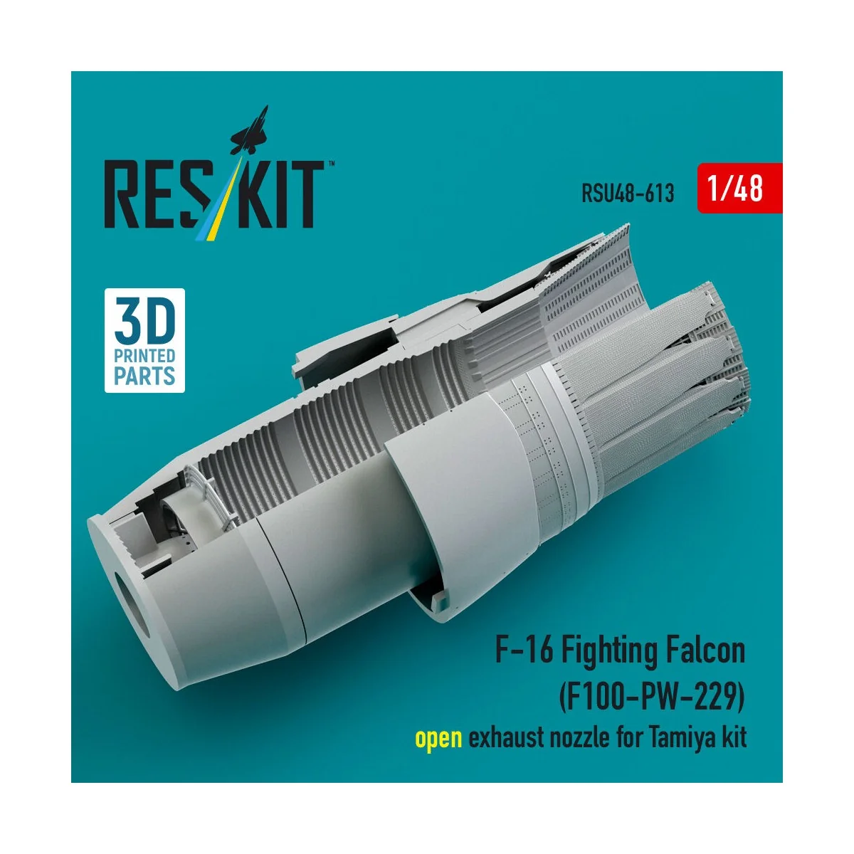 F-16 Fighting Falcon (F100-PW-229) open exhaust nozzle for Tamiya k...