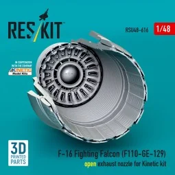 F-16 Fighting Falcon (F110-GE-129) open exhaust nozzle for Kinetic ...