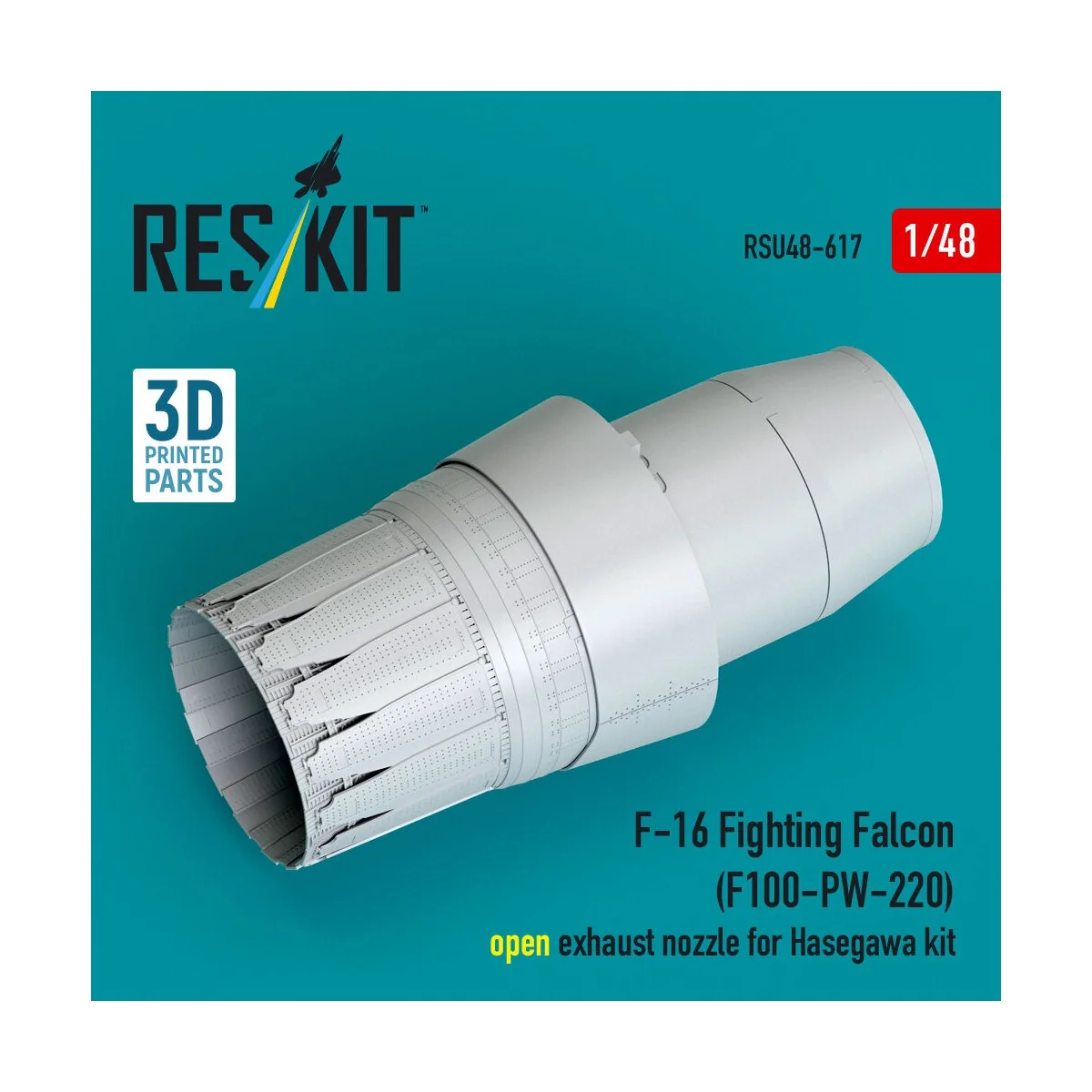 F-16 Fighting Falcon (F100-PW-220) open exhaust nozzle for Hasegawa...