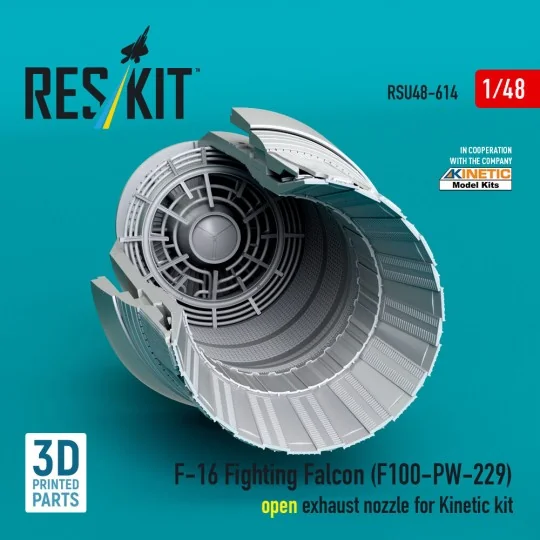 F-16 Fighting Falcon (F100-PW-229) open exhaust nozzle for Kinetic ...
