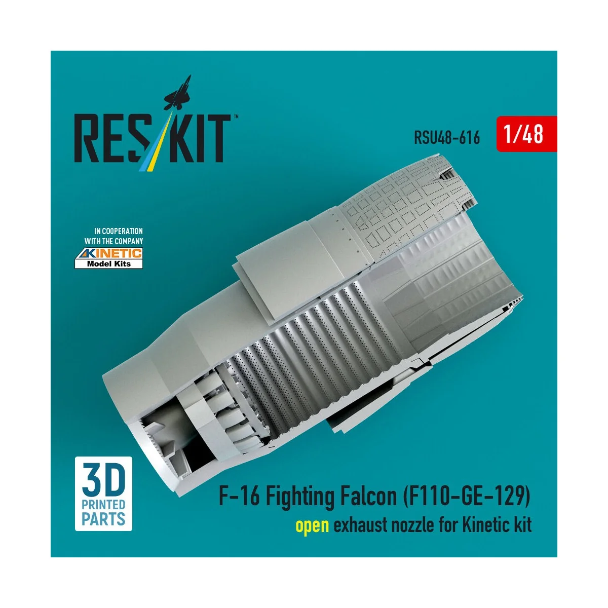 F-16 Fighting Falcon (F110-GE-129) open exhaust nozzle for Kinetic ...