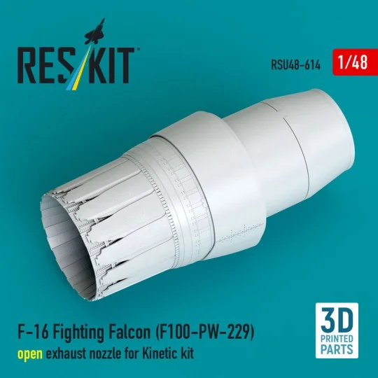 F-16 Fighting Falcon (F100-PW-229) open exhaust nozzle for Kinetic ...