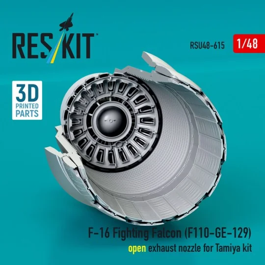 F-16 Fighting Falcon (F110-GE-129) open exhaust nozzle for Tamiya k...
