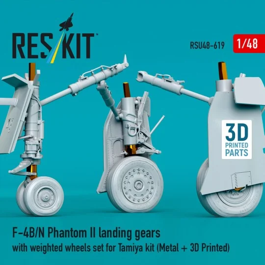 F-4B/N Phantom II landing gears with weighted wheels set for Tamiya... F-4B/N Phantom II landing gears with weighted wheels set for Tamiya...