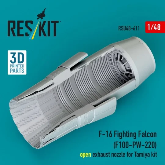 F-16 Fighting Falcon (F100-PW-220) open exhaust nozzle for Tamiya k...