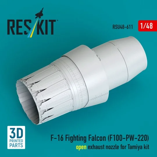 F-16 Fighting Falcon (F100-PW-220) open exhaust nozzle for Tamiya k...