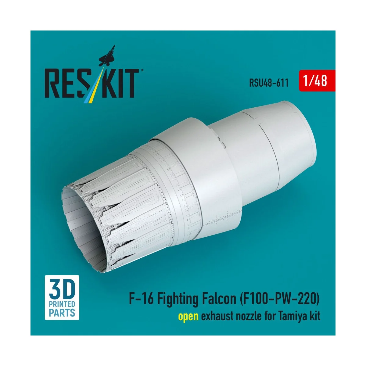F-16 Fighting Falcon (F100-PW-220) open exhaust nozzle for Tamiya k...