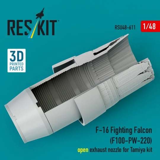 F-16 Fighting Falcon (F100-PW-220) open exhaust nozzle for Tamiya k...