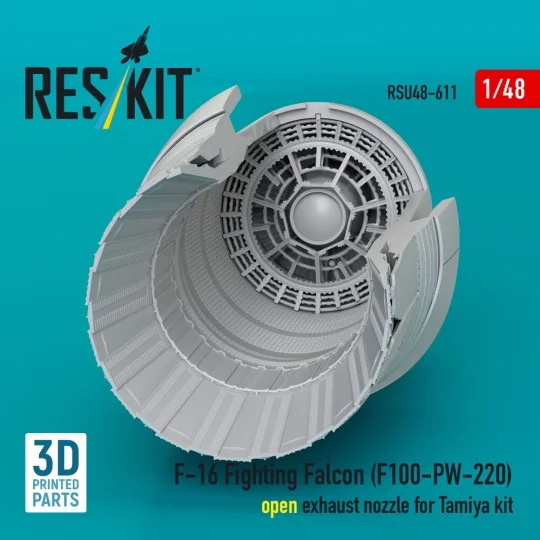 F-16 Fighting Falcon (F100-PW-220) open exhaust nozzle for Tamiya k...