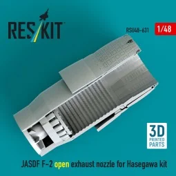 JASDF F-2 open exhaust nozzle for Hasegawa kit (3D Printed), 1/48 -...