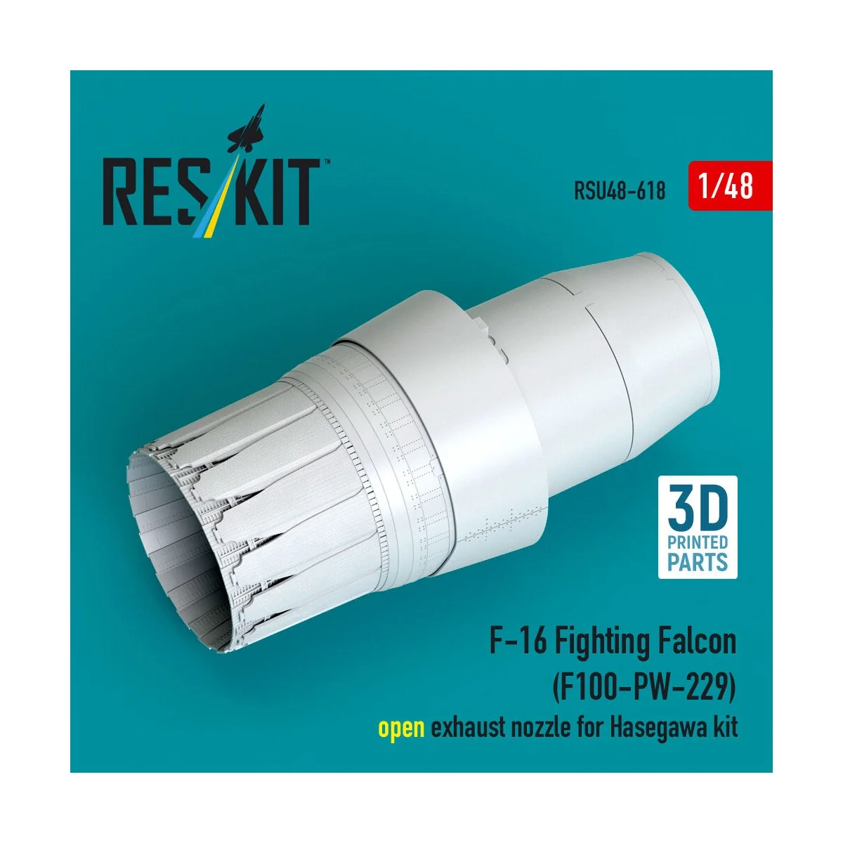 F-16 Fighting Falcon (F100-PW-229) open exhaust nozzle for Hasegawa...