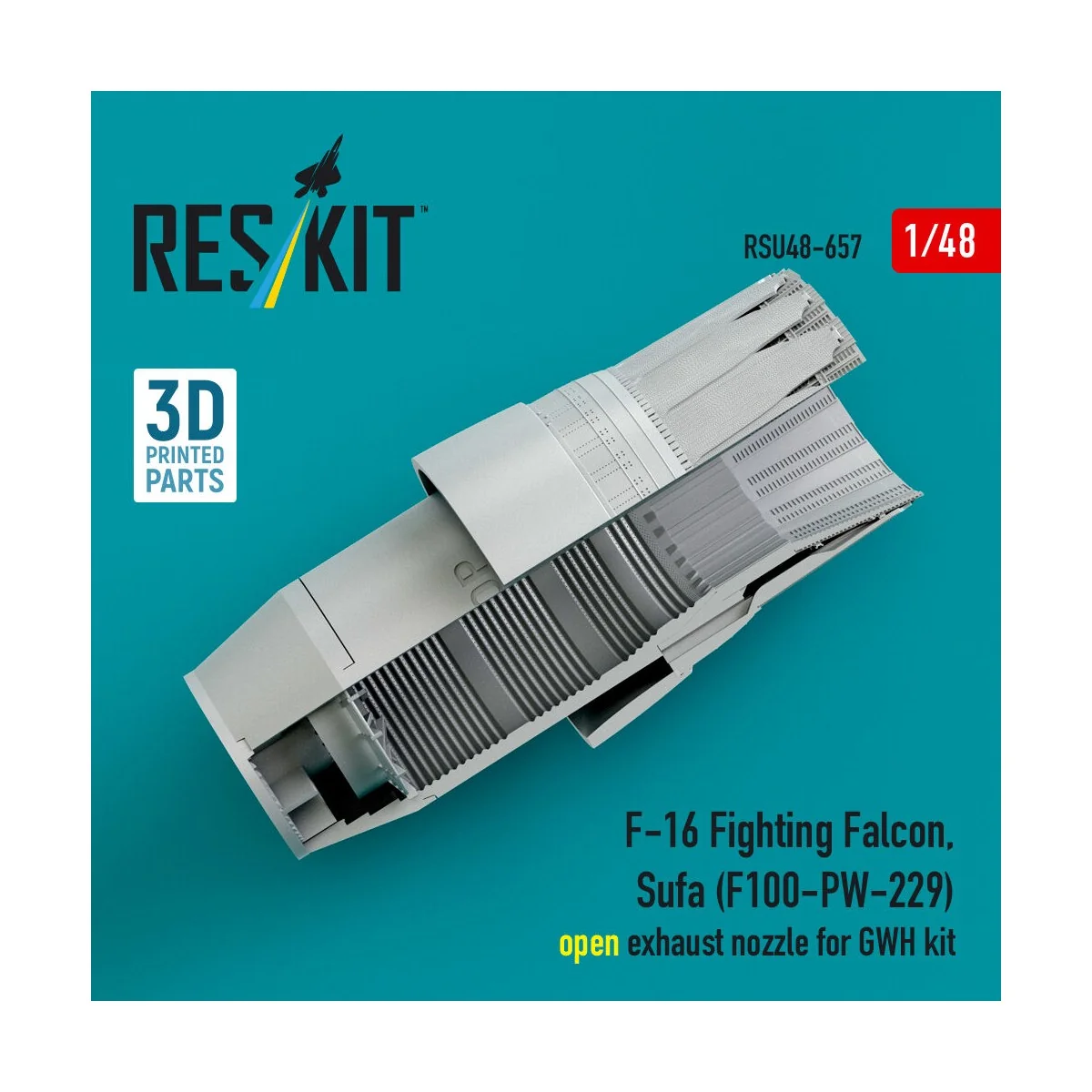 F-16 Fighting Falcon, Sufa (F100-PW-229) open exhaust nozzles for G...