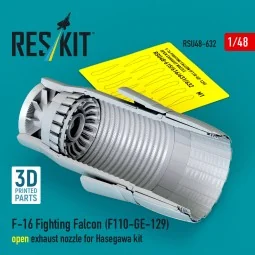 F-16 Fighting Falcon (F110-GE-129) open exhaust nozzle for Hasegawa...