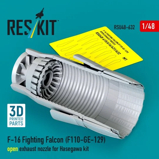 F-16 Fighting Falcon (F110-GE-129) open exhaust nozzle for Hasegawa... F-16 Fighting Falcon (F110-GE-129) open exhaust nozzle for Hasegawa...