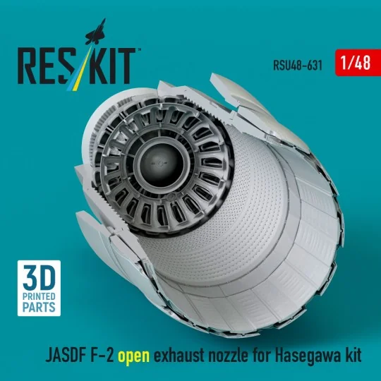 JASDF F-2 open exhaust nozzle for Hasegawa kit (3D Printed), 1/48 -...