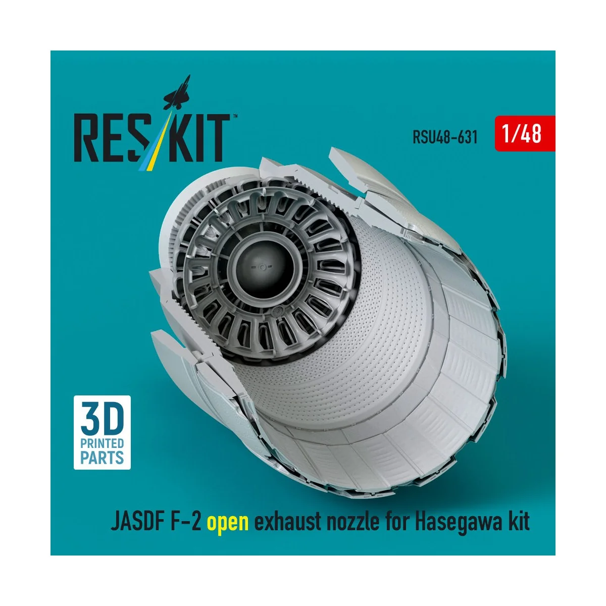 JASDF F-2 open exhaust nozzle for Hasegawa kit (3D Printed), 1/48 -...