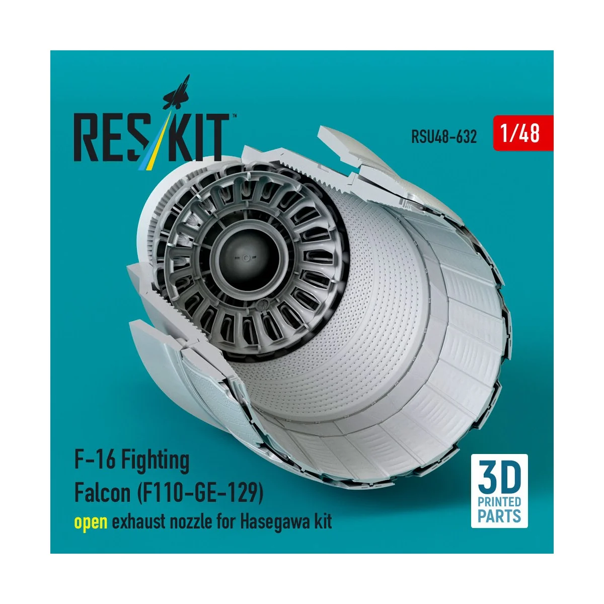 F-16 Fighting Falcon (F110-GE-129) open exhaust nozzle for Hasegawa... F-16 Fighting Falcon (F110-GE-129) open exhaust nozzle for Hasegawa...