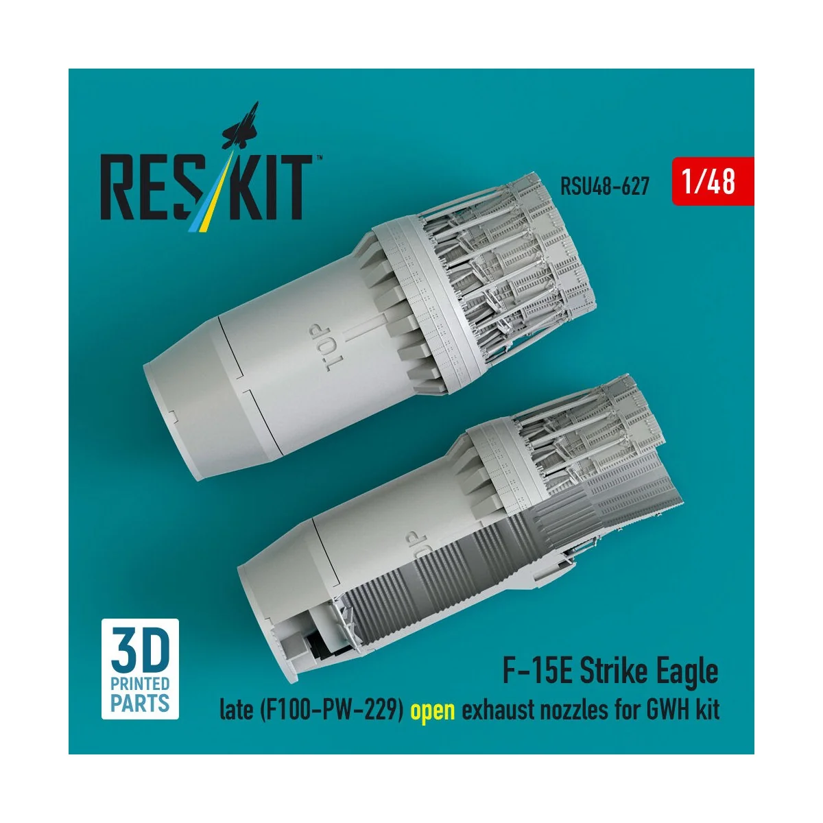 F?15E Strike Eagle late (F100-PW-229) open exhaust nozzles for GWH ...