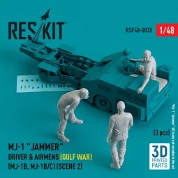 MJ-1 Jammer Driver & airmens (Gulf War) (MJ-1B, MJ-1B/C) (scene 2) ...