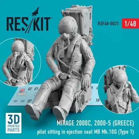 Mirage 2000C, 2000-5 (GREECE) pilot sitting in ejection seat MB Mk....