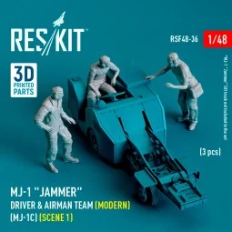 MJ-1 Jammer Driver & airman team (Modern) (MJ-1C) (scene 1) (3 pcs)...