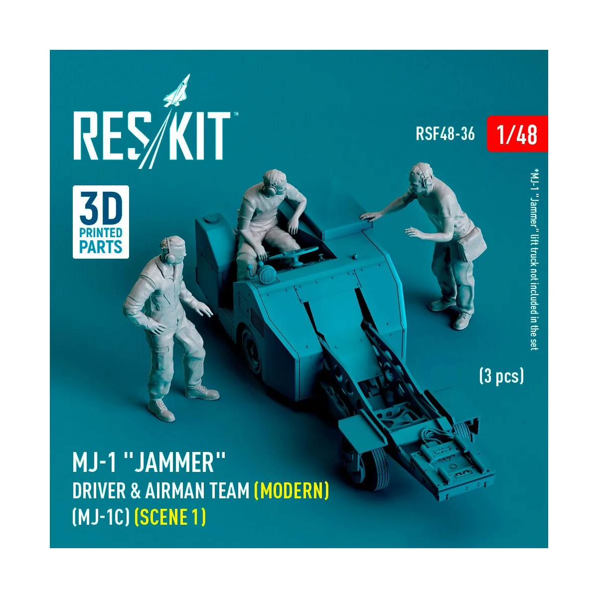 MJ-1 Jammer Driver & airman team (Modern) (MJ-1C) (scene 1) (3 pcs)...