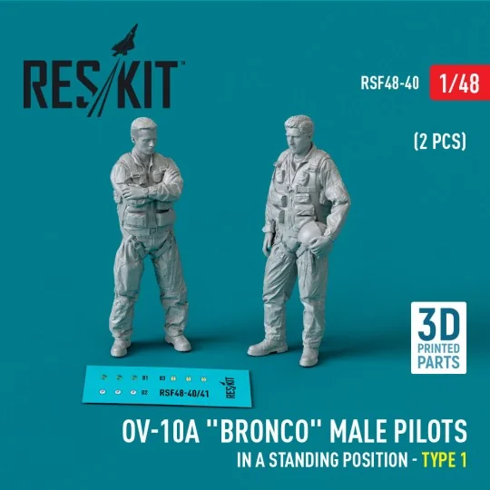 OV-10A Bronco male pilots (in a standing position - type 1) (2 pcs)... OV-10A Bronco male pilots (in a standing position - type 1) (2 pcs)...