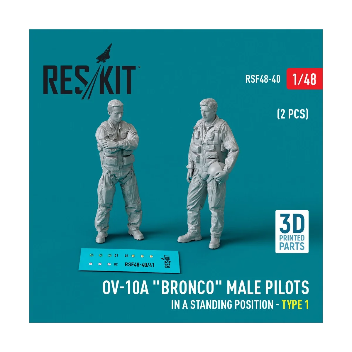 OV-10A Bronco male pilots (in a standing position - type 1) (2 pcs)... OV-10A Bronco male pilots (in a standing position - type 1) (2 pcs)...