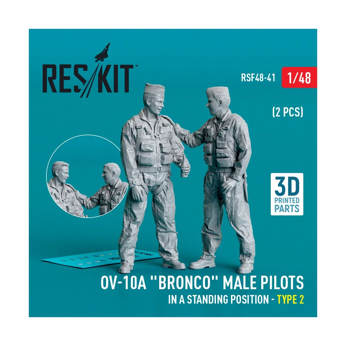 OV-10A Bronco male pilots (in a standing position - type 2) (2 pcs)... OV-10A Bronco male pilots (in a standing position - type 2) (2 pcs)...