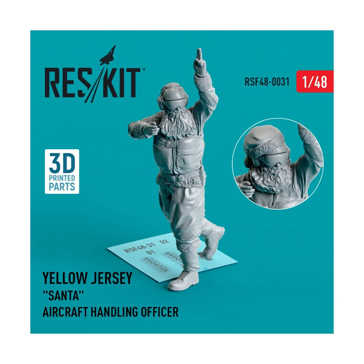 Yellow jersey Santa Aircraft Handling Officer (1 pcs) (3D Printed),...