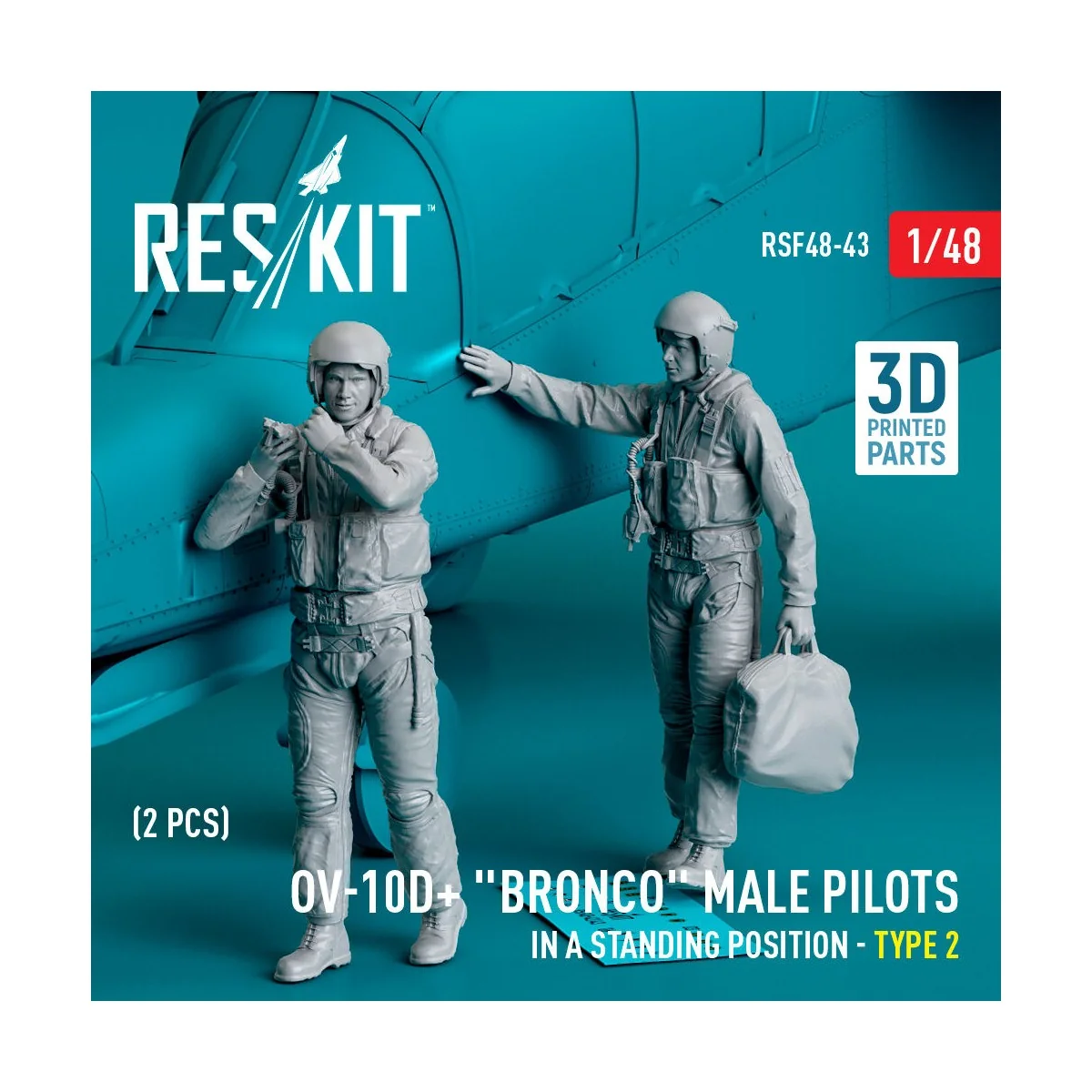 OV-10D+ Bronco male pilots (in a standing position - type 2) (2 pcs...