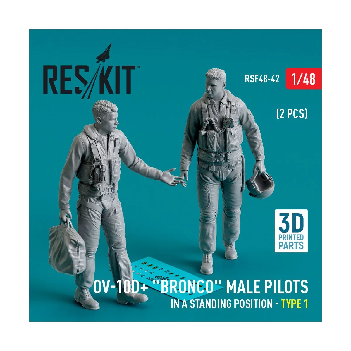 OV-10D+ Bronco male pilots (in a standing position - type 1) (2 pcs...