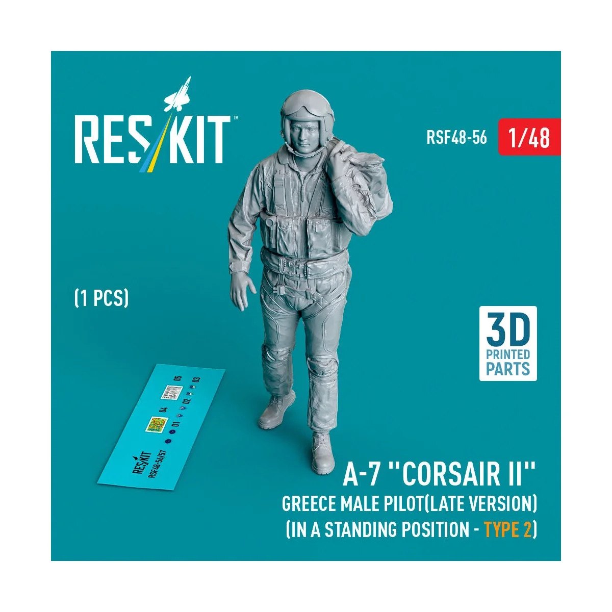 A-7 Corsair II Greece male pilot (in a standing position - type 2) ...