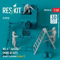 MJ-4 Jammer (MHU-83 B/E) driver & airmen (scene 1) (3 pcs) (3D Prin...