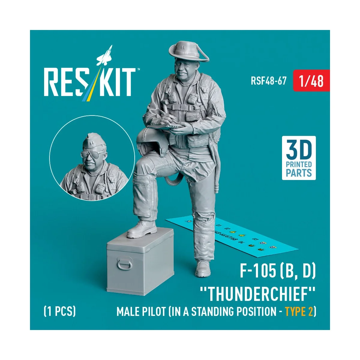 F-105 (D, F, G) Thunderchief male pilot (in a standing position - t... F-105 (D, F, G) Thunderchief male pilot (in a standing position - t...