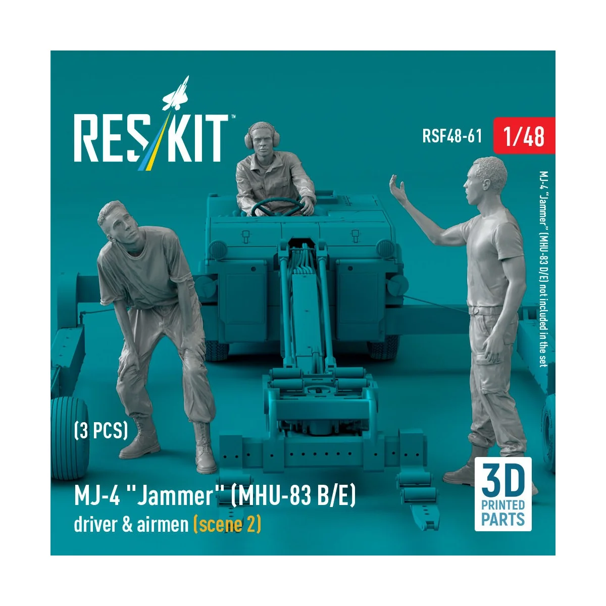 MJ-4 Jammer (MHU-83 B/E) driver & airmen (scene 2) (3 pcs) (3D Prin... MJ-4 Jammer (MHU-83 B/E) driver & airmen (scene 2) (3 pcs) (3D Prin...