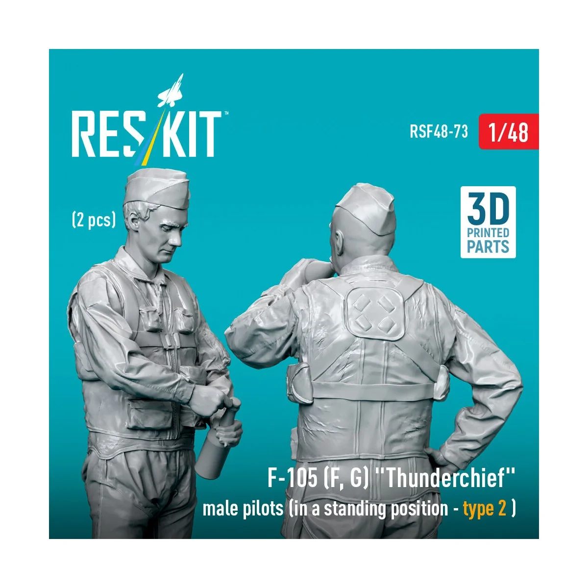 F-105 (F, G) Thunderchief male pilots (in a standing position - typ... F-105 (F, G) Thunderchief male pilots (in a standing position - typ...