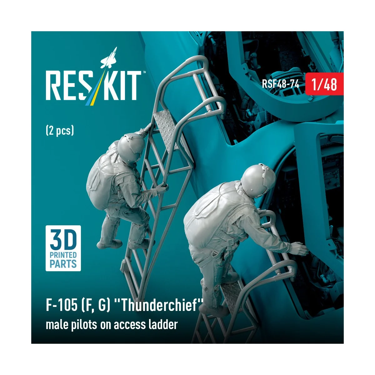 F-105 (F, G) Thunderchief male pilots on access ladder (2 pcs) (3D ... F-105 (F, G) Thunderchief male pilots on access ladder (2 pcs) (3D ...