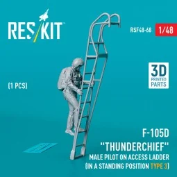 F-105 (D, F, G) Thunderchief male pilot on access ladder (type 3) (...
