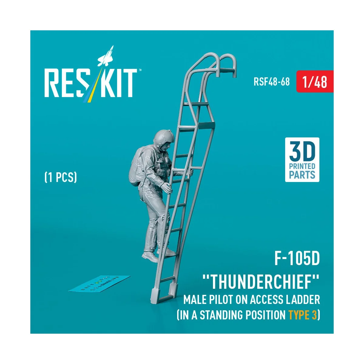 F-105 (D, F, G) Thunderchief male pilot on access ladder (type 3) (...