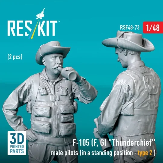 F-105 (F, G) Thunderchief male pilots (in a standing position - typ... F-105 (F, G) Thunderchief male pilots (in a standing position - typ...