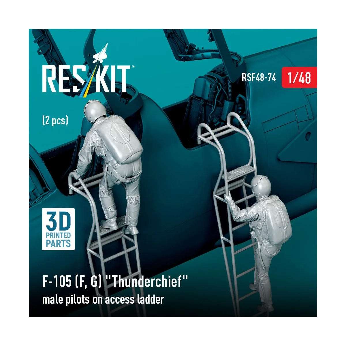 F-105 (F, G) Thunderchief male pilots on access ladder (2 pcs) (3D ... F-105 (F, G) Thunderchief male pilots on access ladder (2 pcs) (3D ...