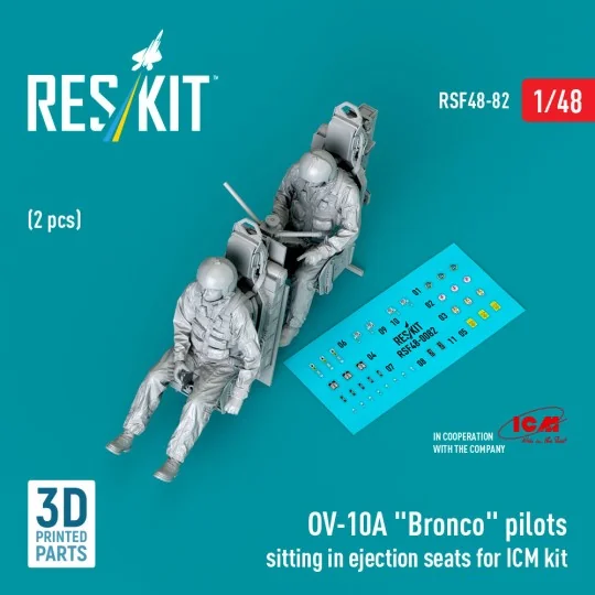 OV-10A Bronco pilots sitting in ejection seats for ICM kit (2 pcs) ... OV-10A Bronco pilots sitting in ejection seats for ICM kit (2 pcs) ...
