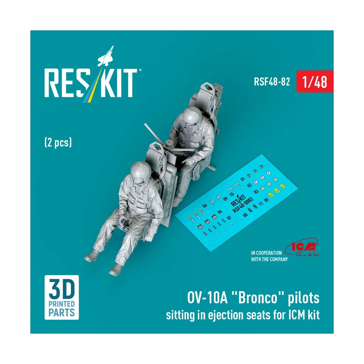 OV-10A Bronco pilots sitting in ejection seats for ICM kit (2 pcs) ... OV-10A Bronco pilots sitting in ejection seats for ICM kit (2 pcs) ...