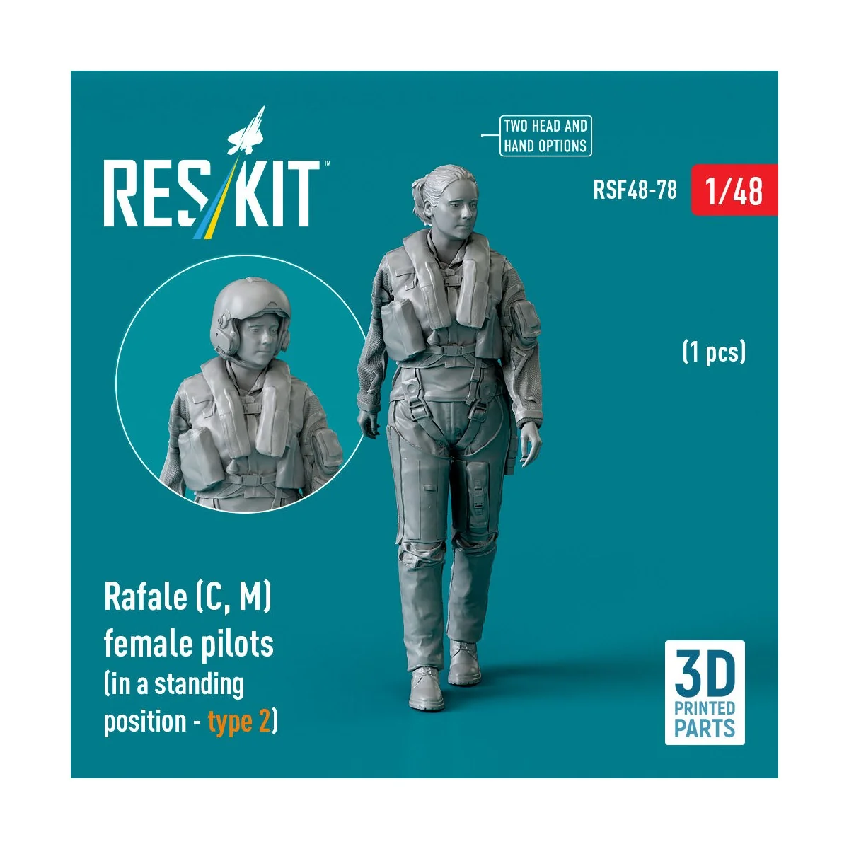 Rafale (C, M) female pilot (in a standing position - type 2) (1 pcs...