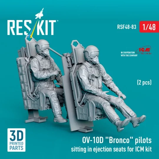OV-10D Bronco pilots sitting in ejection seats for ICM kit (2 pcs) ...